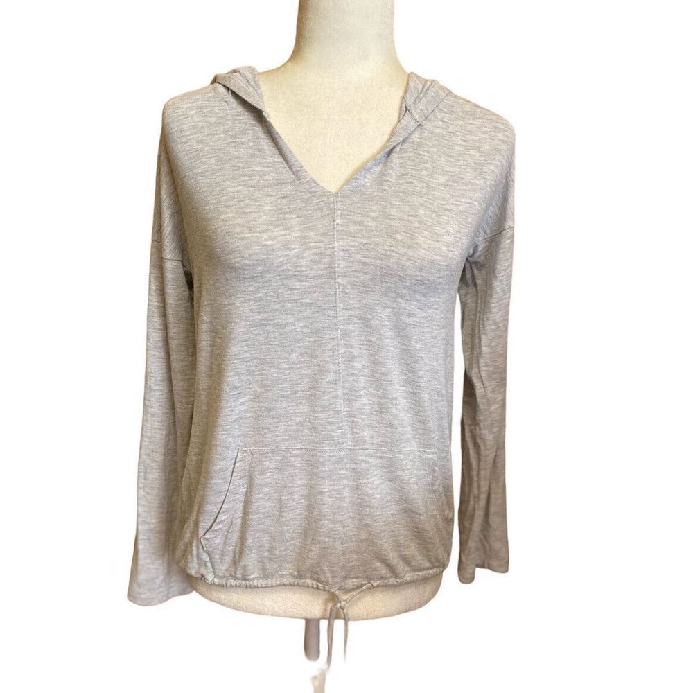 Old Navy Active Breathe On Grey Long Sleeve Hooded Pull Over Shirt Size xs